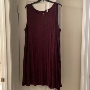 Sweater dress /pockets and crossback. Sz 26/28